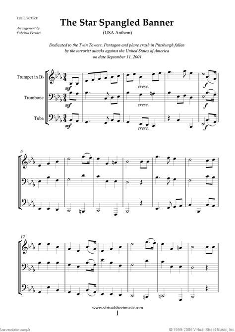 national anthem - PDF free sheet music