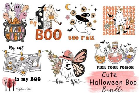 1 Cute Halloween Boo Bundle Designs & Graphics