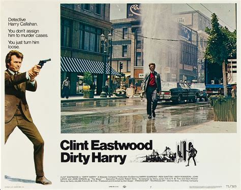 Clint Eastwood as Inspector Harry Callahan | Dirty Harry (1971) | Lobby Cards - Clint Eastwood ...