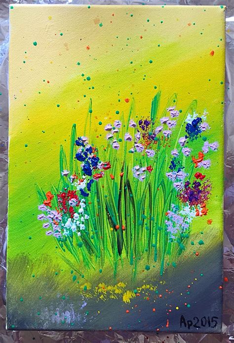 wild flowers - acrylic painting