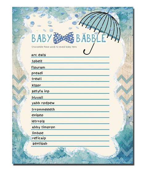 Baby Shower Games Printable Baby Shower Game Instant - Etsy