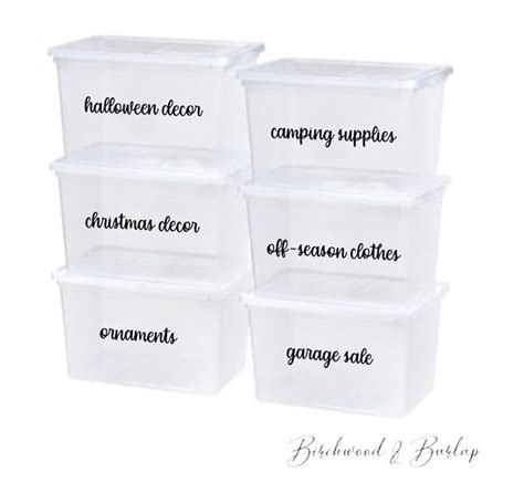 Custom Storage Bin Labels Plastic Bin Labels Toy Bin Labels - Etsy