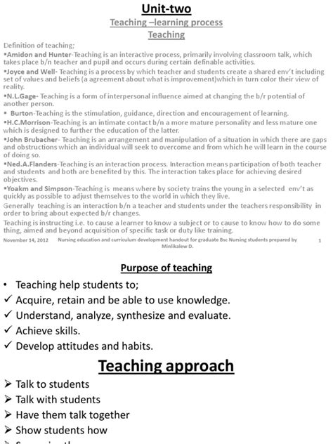 Nursing Education Instruction and Curriculum Teaching | PDF | Learning | Curriculum