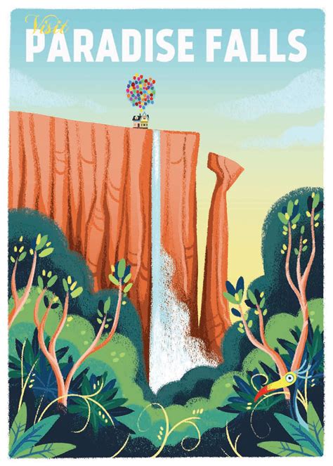 Cascate Paradiso stampa UP | Etsy | Poster retro, Stampa poster, Arte disney