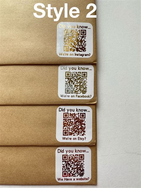 QR code stickers easy branding to bring customers to all your | Etsy