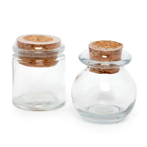 2 oz Glass Jars With Cork Lids | Shop PaperMart.com | Glass bottles ...