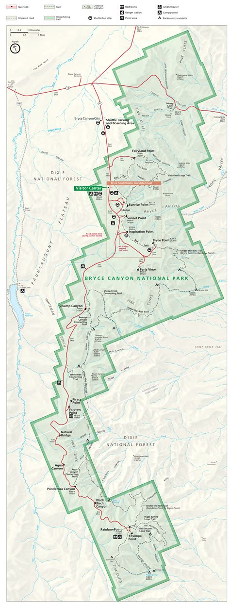 Bryce Canyon National Park Map - AllTrips