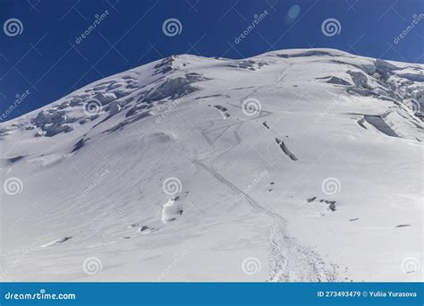 Montblanc Summit route stock image. Image of beautiful - 273493479