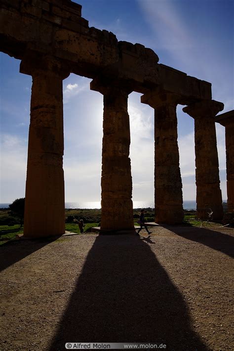 Photo of Columns of the Hera temple. Eastern temples, Selinunte, Sicily, Italy