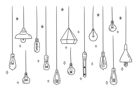 Hanging Lightbulb Drawing