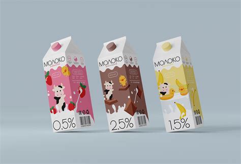 Milk packaging design on Behance