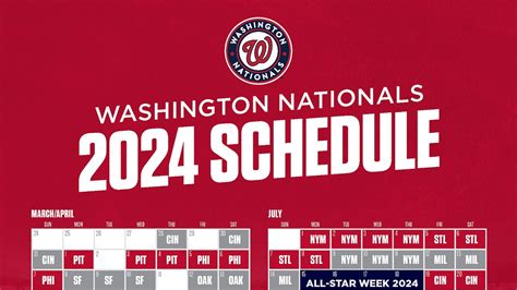 Washington Nationals 2024 Schedule Printable - Inez Reggie