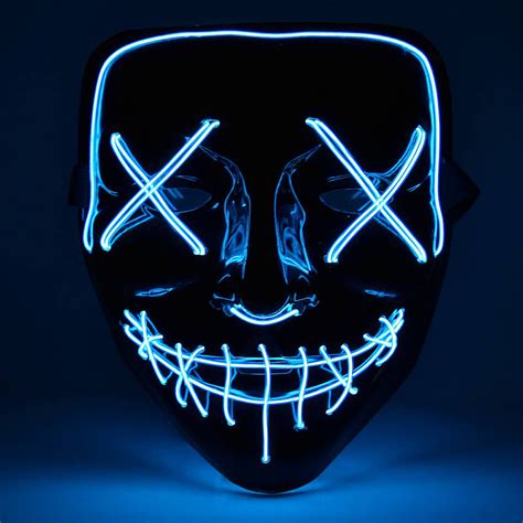 Green Halloween Light Up Neon Purge Mask – My Festival Friend