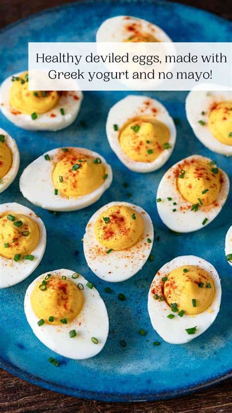 Healthy Deviled Eggs - The Mediterranean Dish