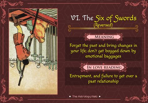 The Six of Swords Tarot | The Astrology Web | Swords tarot, Tarot ...