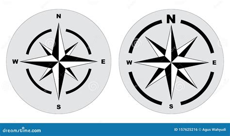 Set of Compass or North Arrow Concept. Stock Vector - Illustration of ...