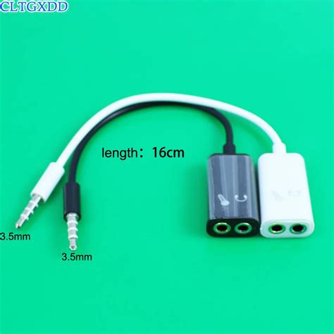 3.5mm Audio Mic Cable Splitter Male to 2 Female Headphone Audio Splitter Extension Cable For ...