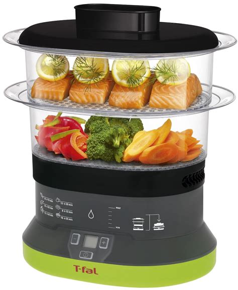 T-fal Balanced Living 2-Tier Food Steamer Compact Electric 4 Quart ...