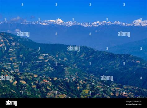 Nepal, Kathmandu Valley, sunrise over the Himalayas seen from Dhulikhel Stock Photo - Alamy