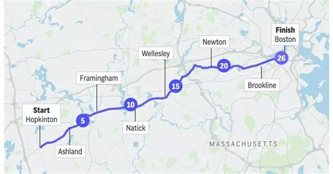 Embed-Map-Boston Marathon-Route, ADVISORY