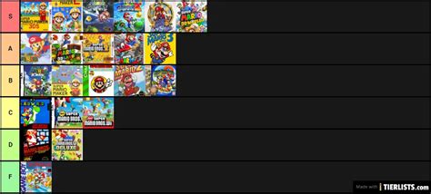 all mario games ranked Tier List - TierLists.com