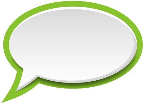 Speech Bubble White Green PNG Clip Art Image | Gallery Yopriceville - High-Quality Images and ...