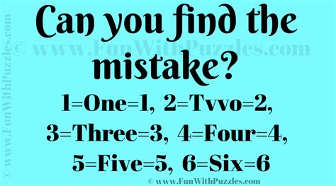 5 Spot the Mistake Picture Puzzles: Visual Challenge