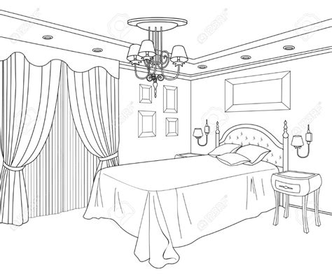 Girls Bedroom Coloring Page - Coloring Home