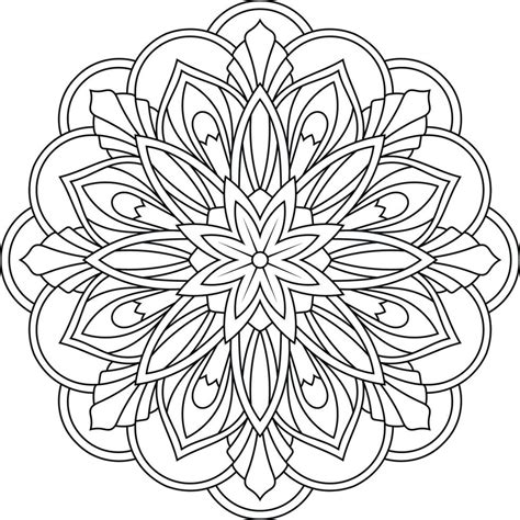 Mandala pattern line art, vector illustration 21119810 Vector Art at Vecteezy