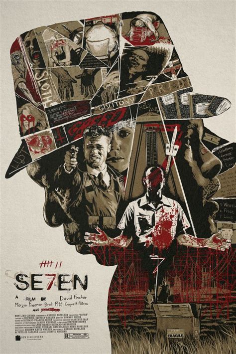 SE7EN Poster Best Movie Posters, Movie Poster Art, Cool Posters, Poster ...