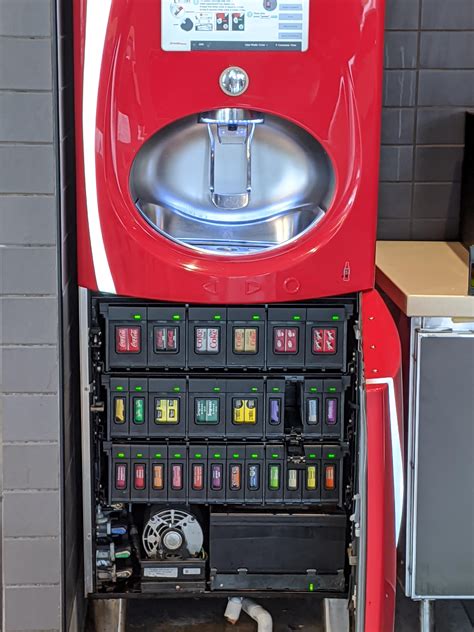 The inside of one of those touch-screen soda fountain machines.