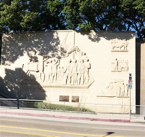 The Fort Moore Plaque commemorates a flag raising ceremony on July 4th,1847, at Fort Moore that ...