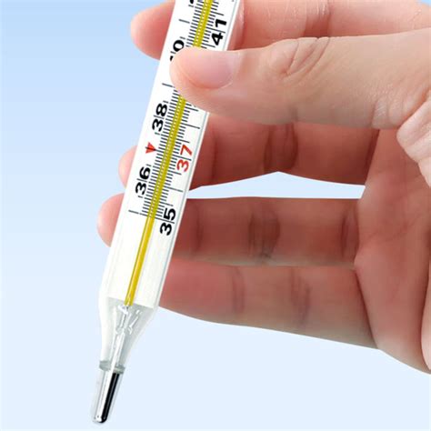 MONIKI Mercury-free Traditional Glass Thermometer Adult Children Thermometer for Detecting ...