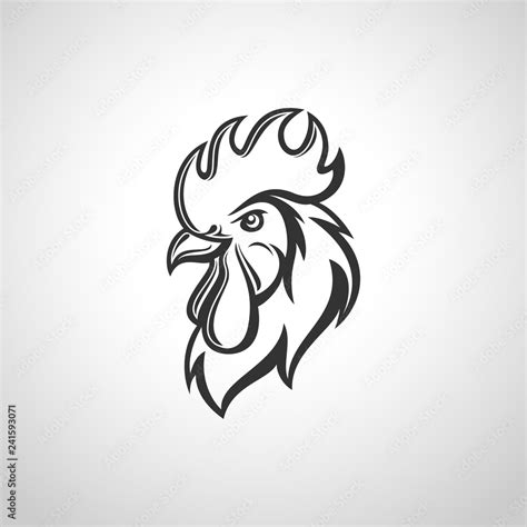 Rooster head Vector Image Stock Vector | Adobe Stock