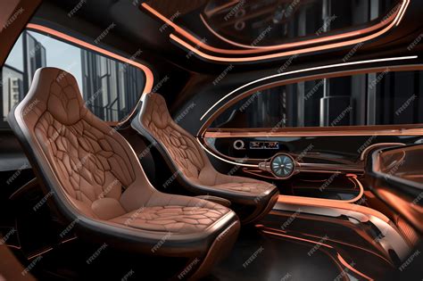 Premium Photo | The interior of the mercedes - benz concept car.