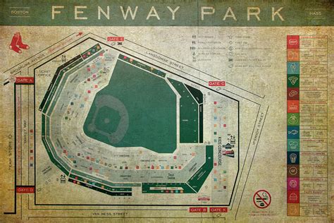 Fenway Park Seating Chart Photograph by Joann Vitali - Pixels