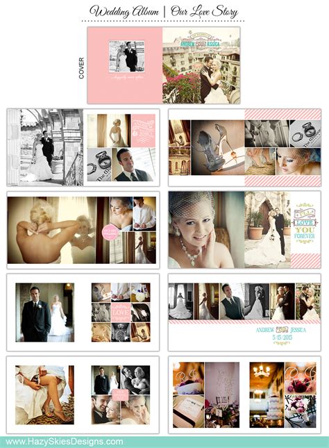 Wedding Book Template, Wedding Album Template, Photo Book Template – Hazy Skies Designs, LLC