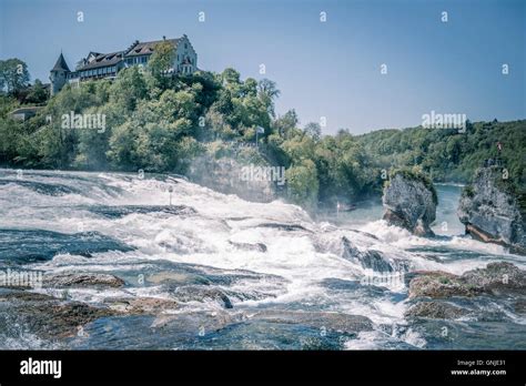 Rhine river and its waterfall Stock Photo - Alamy