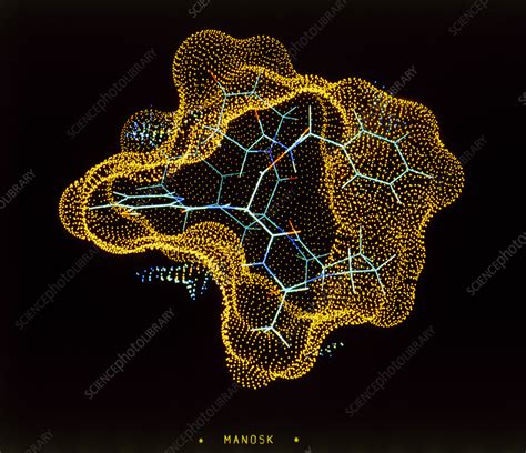 Pristinamycin antibiotic molecule - Stock Image - A624/0032 - Science Photo Library