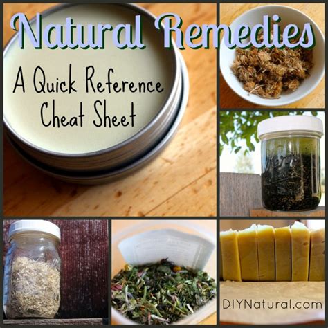 Natural Remedies - A Quick Reference Cheat Sheet