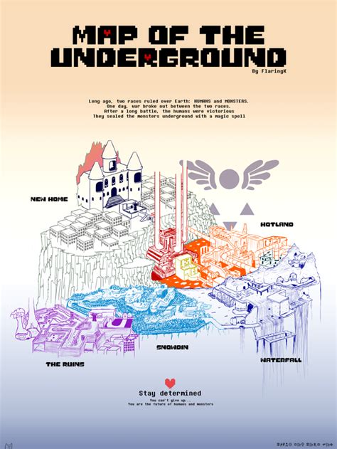 Made a Full size poster of the Map of the Underground! Hope you like it: Undertale | Undertale ...