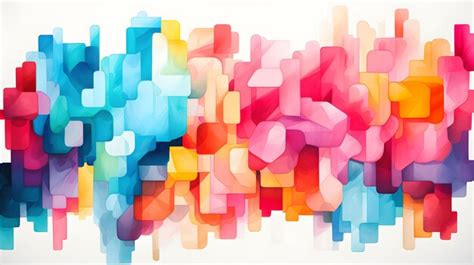 Premium AI Image | Abstract illustration background wallpaper design colorful art geometry shapes