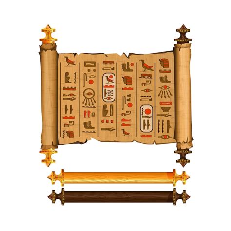 Free Vector | Ancient egypt papyrus scroll cartoon vector collection ...