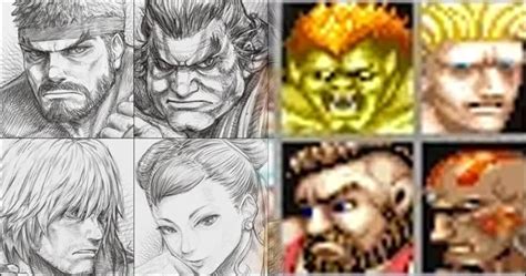 Japanese artist recreates Street Fighter 2's original character select screen portraits with the ...