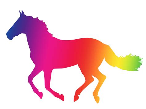 Horse Clipart Colorful Rainbow Colors Free Stock Photo - Public Domain ...