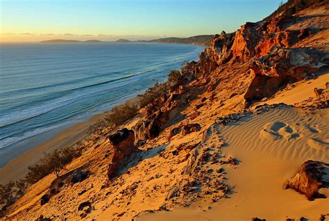 "Coloured Sands at sunrise. Rainbow Beach, Queensland, Australia." by ...