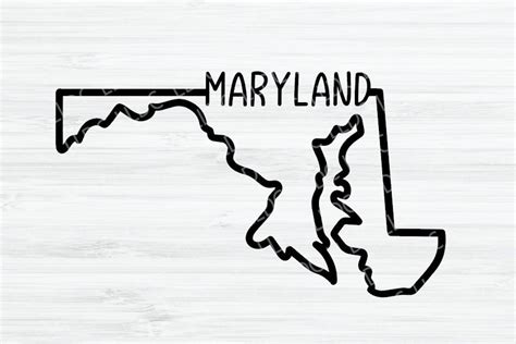 Maryland Outline SVG. Maryland Vector File. Maryland Design. Maryland ...