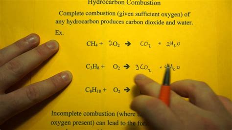 Balancing Hydrocarbon Combustion Reactions - YouTube