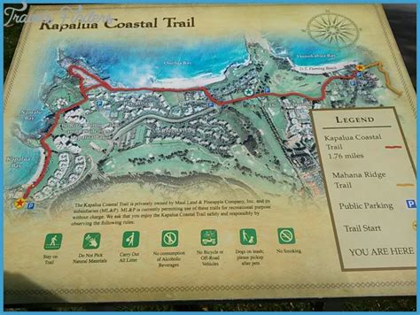 Maui Hiking Trails Map - TravelsFinders.Com