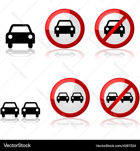 Car signs Royalty Free Vector Image - VectorStock